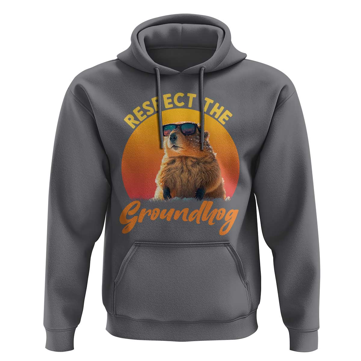Funny Groundhog Day Hoodie Respect The Groundhog Woodchuck - Wonder Print Shop