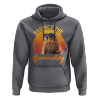 Funny Groundhog Day Hoodie Respect The Groundhog Woodchuck - Wonder Print Shop