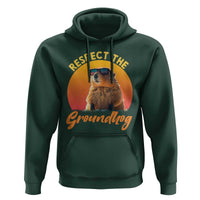 Funny Groundhog Day Hoodie Respect The Groundhog Woodchuck - Wonder Print Shop