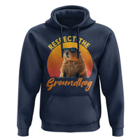 Funny Groundhog Day Hoodie Respect The Groundhog Woodchuck - Wonder Print Shop