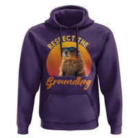 Funny Groundhog Day Hoodie Respect The Groundhog Woodchuck - Wonder Print Shop