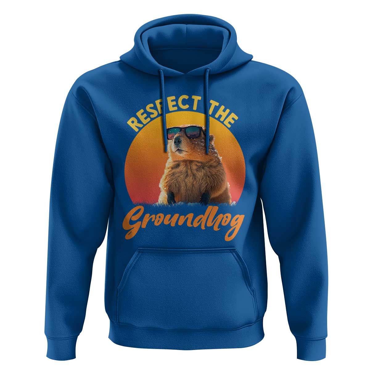 Funny Groundhog Day Hoodie Respect The Groundhog Woodchuck - Wonder Print Shop