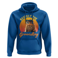 Funny Groundhog Day Hoodie Respect The Groundhog Woodchuck - Wonder Print Shop