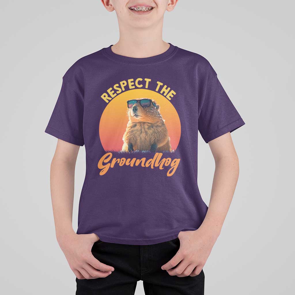 Funny Groundhog Day T Shirt For Kid Respect The Groundhog Woodchuck - Wonder Print Shop