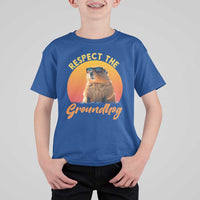 Funny Groundhog Day T Shirt For Kid Respect The Groundhog Woodchuck - Wonder Print Shop