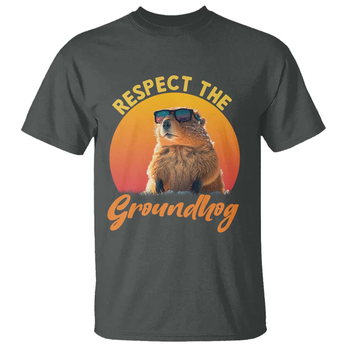 Funny Groundhog Day T Shirt Respect The Groundhog Woodchuck - Wonder Print Shop