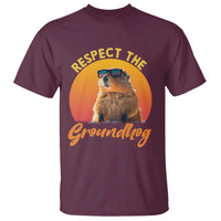 Funny Groundhog Day T Shirt Respect The Groundhog Woodchuck - Wonder Print Shop
