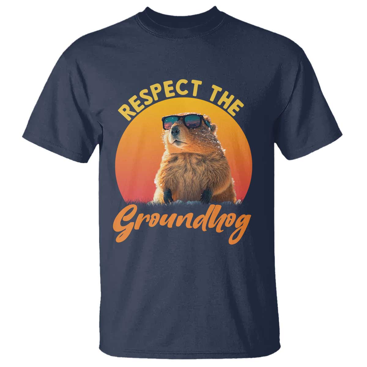 Funny Groundhog Day T Shirt Respect The Groundhog Woodchuck - Wonder Print Shop