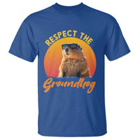Funny Groundhog Day T Shirt Respect The Groundhog Woodchuck - Wonder Print Shop