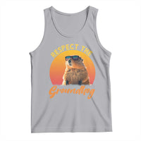 Funny Groundhog Day Tank Top Respect The Groundhog Woodchuck - Wonder Print Shop