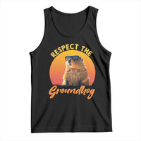 Funny Groundhog Day Tank Top Respect The Groundhog Woodchuck - Wonder Print Shop