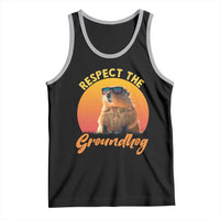 Funny Groundhog Day Tank Top Respect The Groundhog Woodchuck - Wonder Print Shop