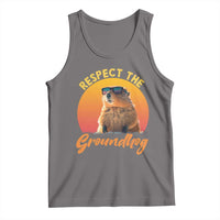 Funny Groundhog Day Tank Top Respect The Groundhog Woodchuck - Wonder Print Shop