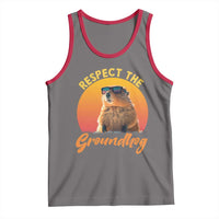 Funny Groundhog Day Tank Top Respect The Groundhog Woodchuck - Wonder Print Shop