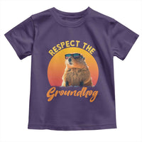 Funny Groundhog Day Toddler T Shirt Respect The Groundhog Woodchuck - Wonder Print Shop