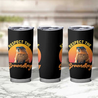 Funny Groundhog Day Tumbler Cup Respect The Groundhog Woodchuck - Wonder Print Shop