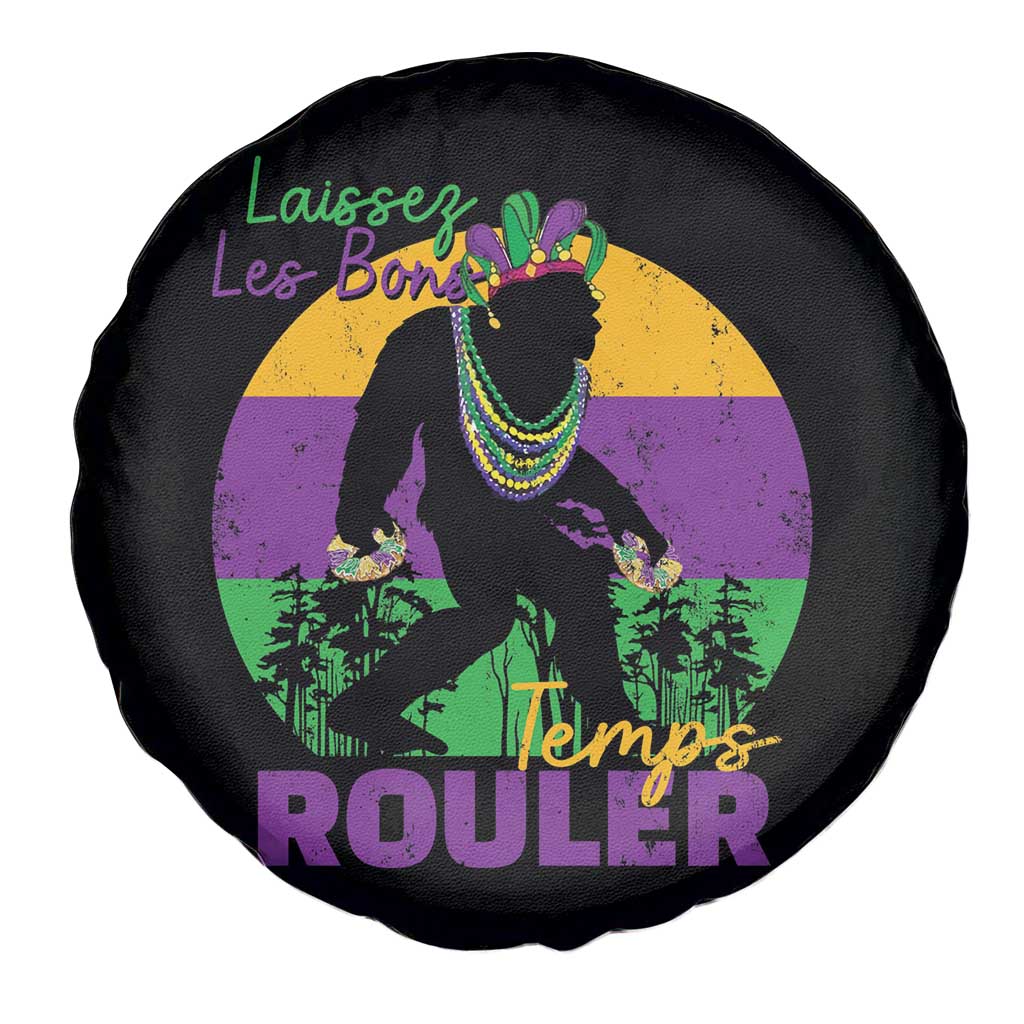 Funny Bigfoot Mardi Gras Spare Tire Cover Laissez Les Bons Temps Rouler Bald Cypress