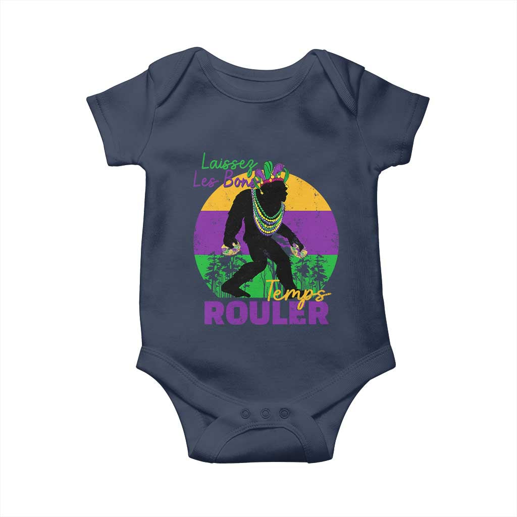 Funny Bigfoot Mardi Gras Baby Onesie Laissez Les Bons Temps Rouler Bald Cypress