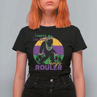 Funny Bigfoot Mardi Gras T Shirt For Women Laissez Les Bons Temps Rouler Bald Cypress