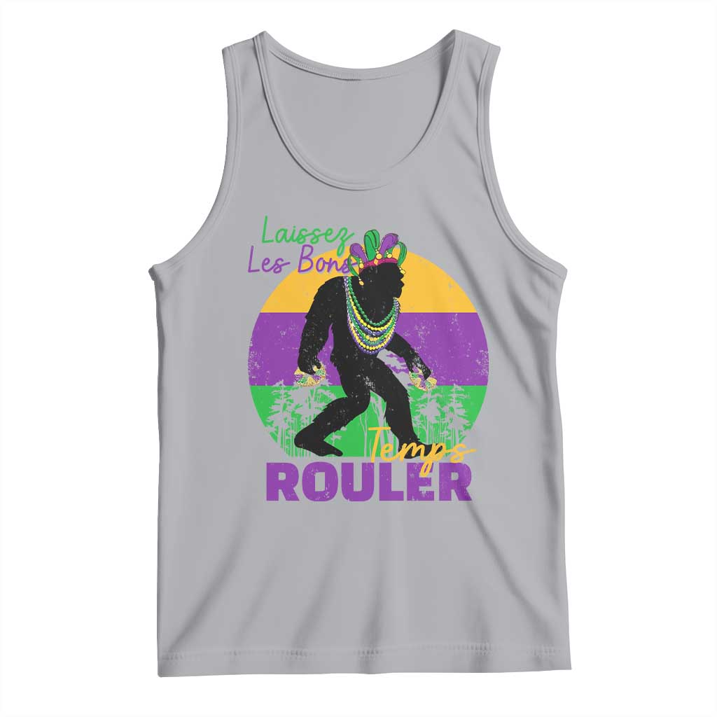 Funny Bigfoot Mardi Gras Tank Top Laissez Les Bons Temps Rouler Bald Cypress