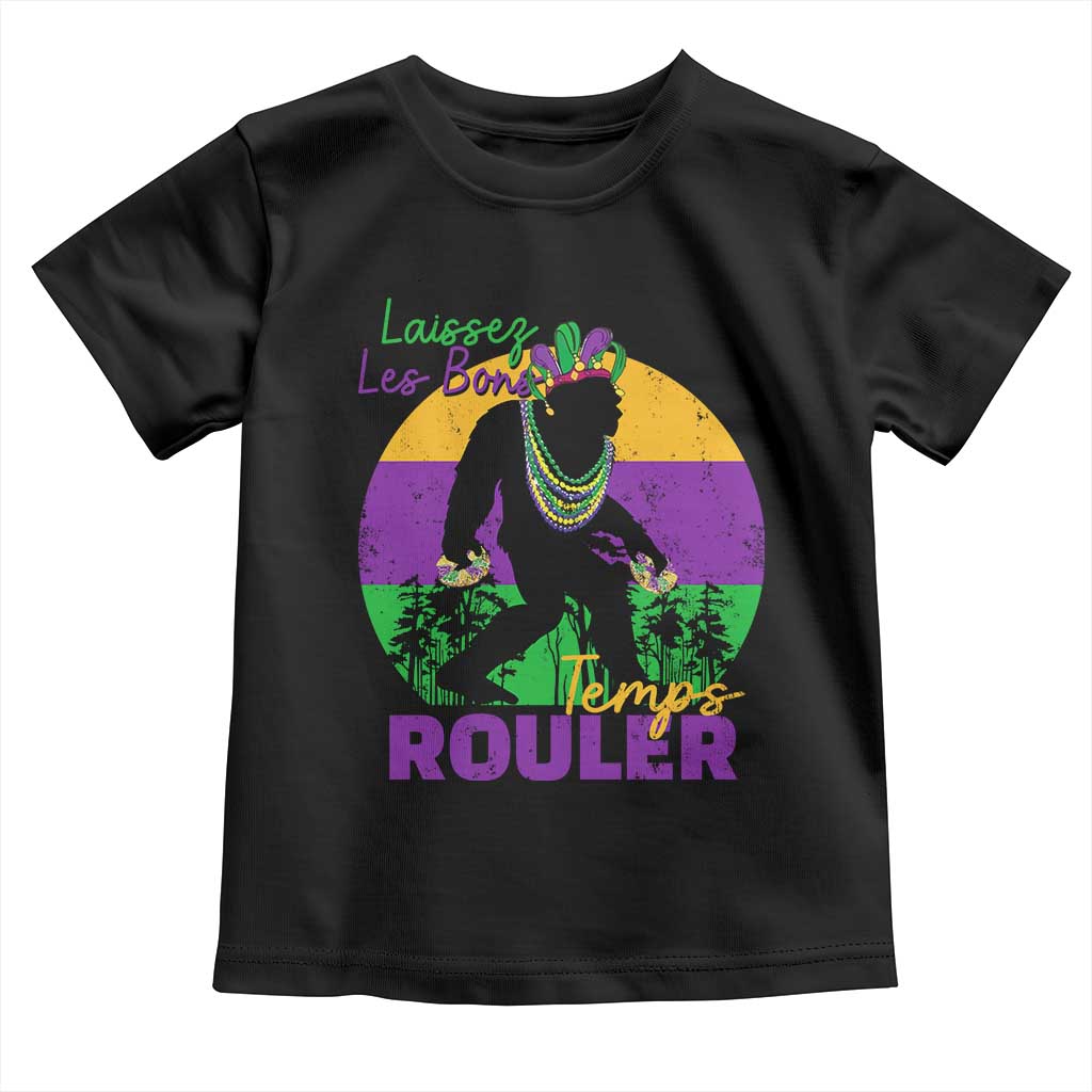 Funny Bigfoot Mardi Gras Toddler T Shirt Laissez Les Bons Temps Rouler Bald Cypress