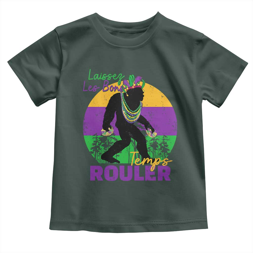 Funny Bigfoot Mardi Gras Toddler T Shirt Laissez Les Bons Temps Rouler Bald Cypress