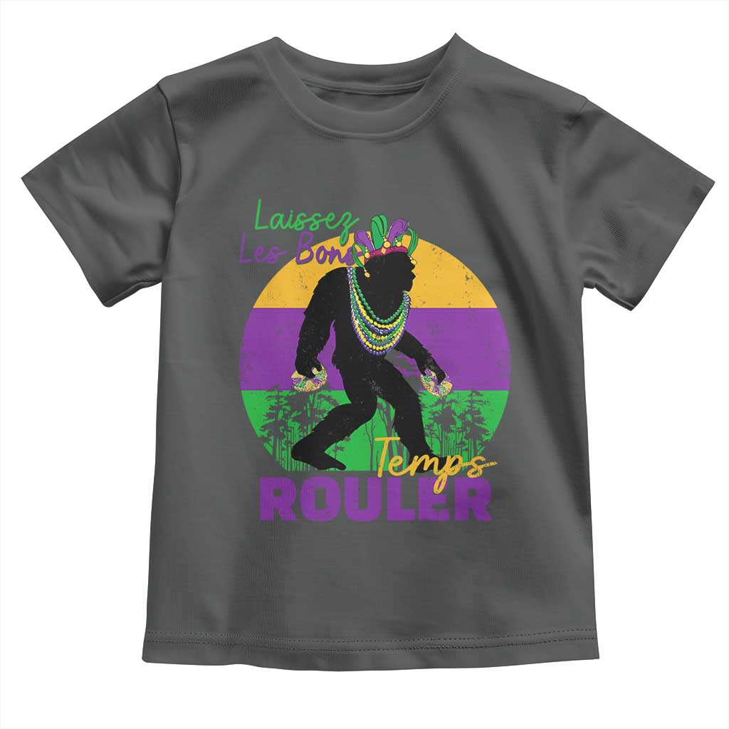 Funny Bigfoot Mardi Gras Toddler T Shirt Laissez Les Bons Temps Rouler Bald Cypress