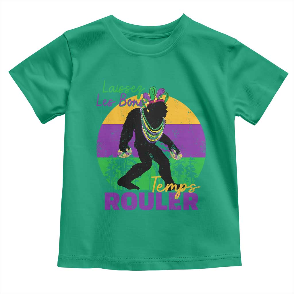 Funny Bigfoot Mardi Gras Toddler T Shirt Laissez Les Bons Temps Rouler Bald Cypress