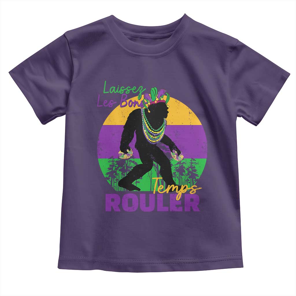 Funny Bigfoot Mardi Gras Toddler T Shirt Laissez Les Bons Temps Rouler Bald Cypress