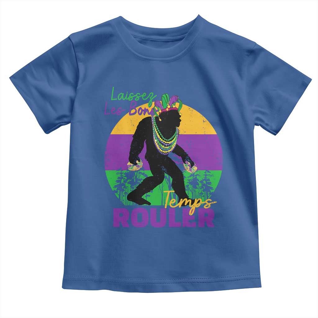 Funny Bigfoot Mardi Gras Toddler T Shirt Laissez Les Bons Temps Rouler Bald Cypress