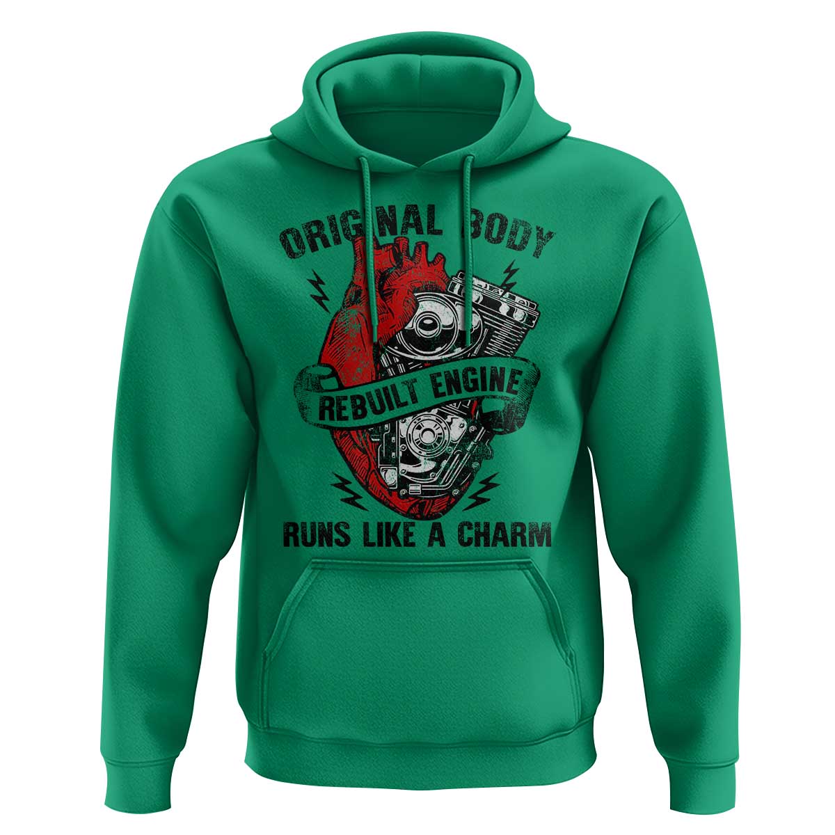 Funny Heart Surgery Hoodie Original Body Rebuilt Engine Runs Like A Charm Mechanical Heart