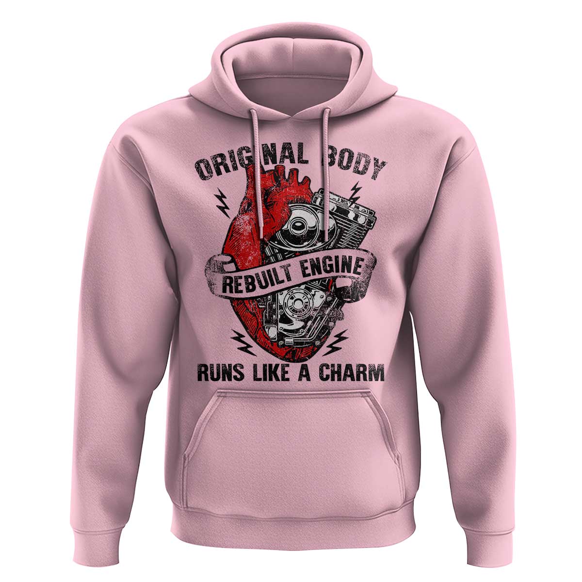 Funny Heart Surgery Hoodie Original Body Rebuilt Engine Runs Like A Charm Mechanical Heart