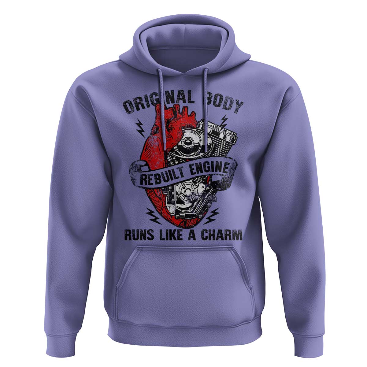Funny Heart Surgery Hoodie Original Body Rebuilt Engine Runs Like A Charm Mechanical Heart