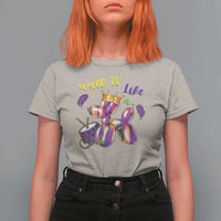 Funny Mardi Gras T Shirt For Women Walk It Like A Dog Balloon New Orleans