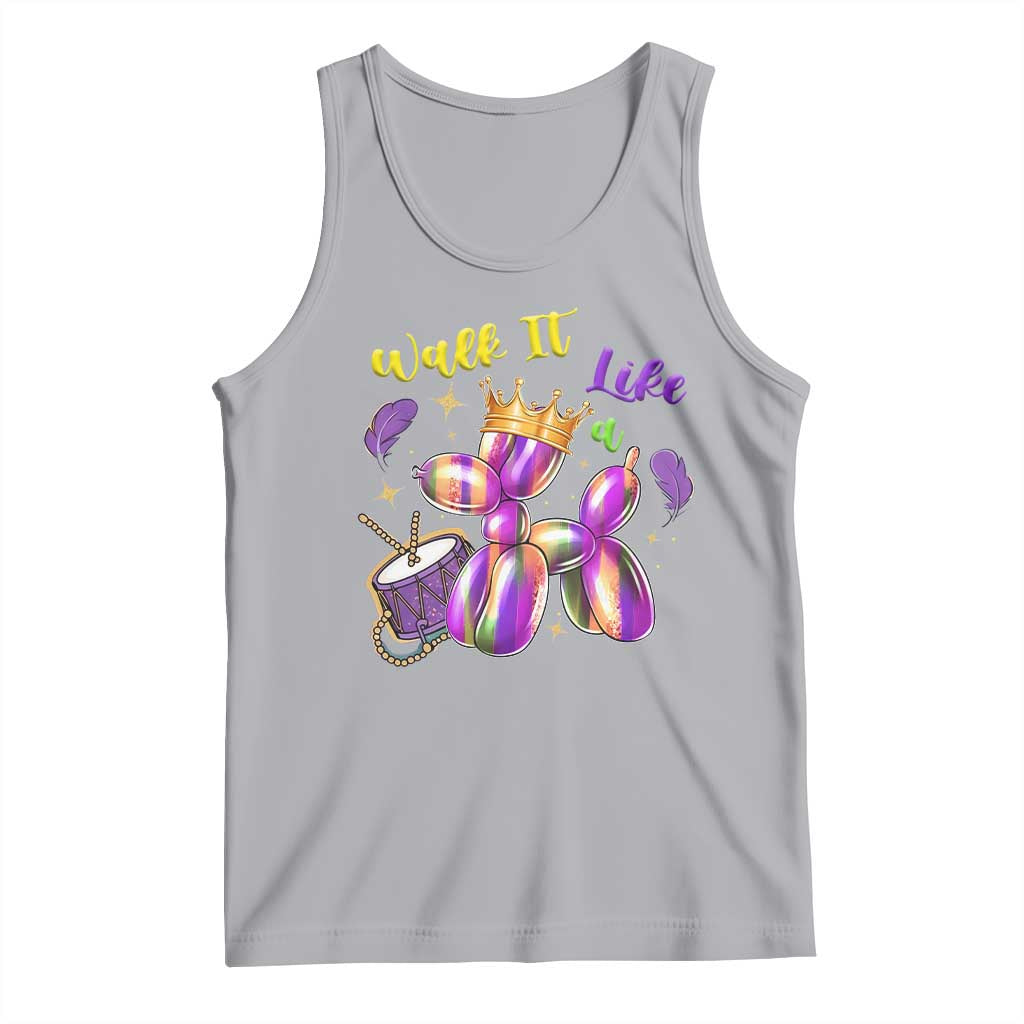Funny Mardi Gras Tank Top Walk It Like A Dog Balloon New Orleans