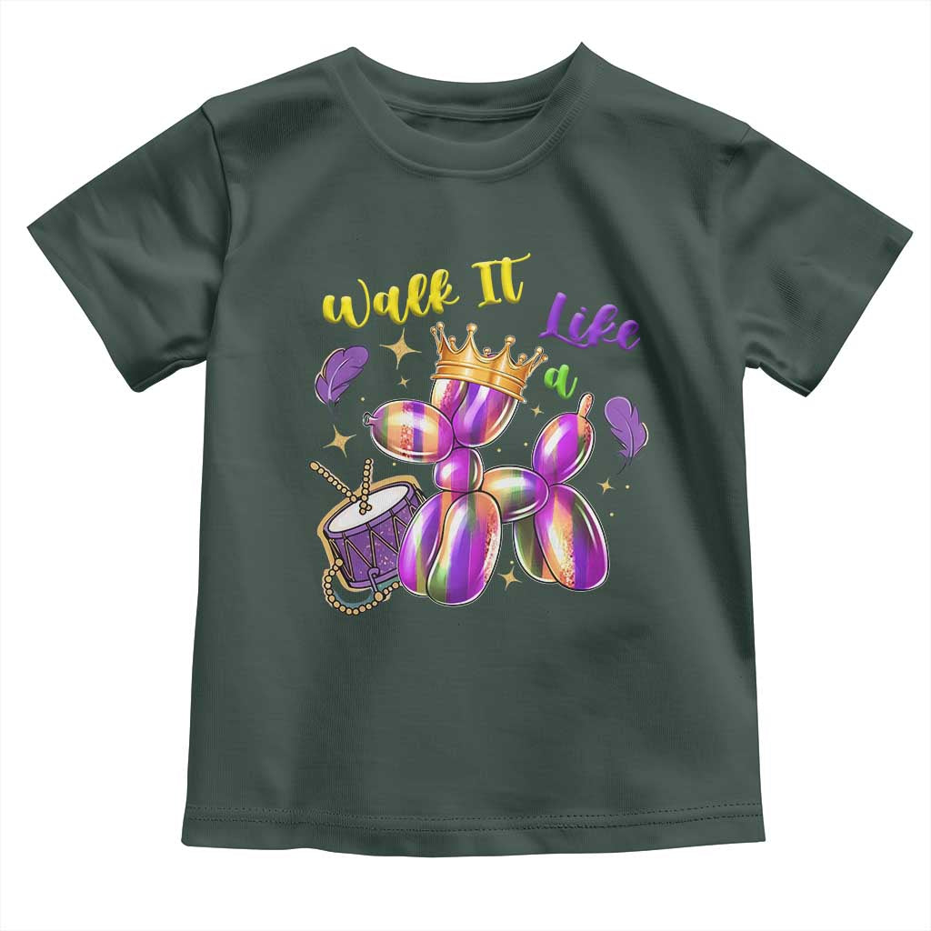 Funny Mardi Gras Toddler T Shirt Walk It Like A Dog Balloon New Orleans