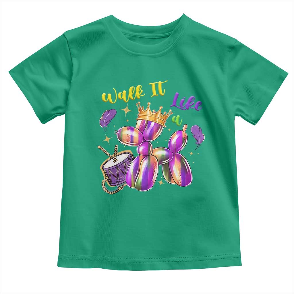 Funny Mardi Gras Toddler T Shirt Walk It Like A Dog Balloon New Orleans
