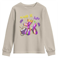 Funny Mardi Gras Youth Sweatshirt Walk It Like A Dog Balloon New Orleans