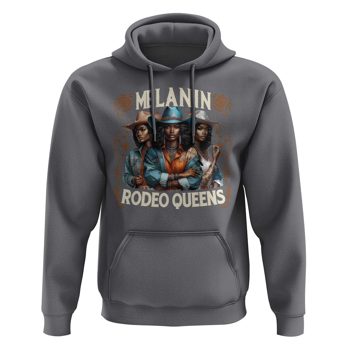 Melanin Rodeo Queen Hoodie African American Melanin Black Cowgirl Swag