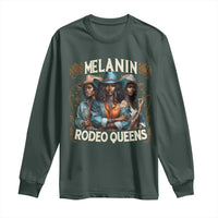 Melanin Rodeo Queen Long Sleeve Shirt African American Melanin Black Cowgirl Swag