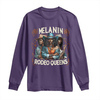 Melanin Rodeo Queen Long Sleeve Shirt African American Melanin Black Cowgirl Swag