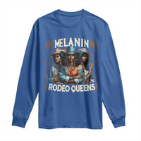 Melanin Rodeo Queen Long Sleeve Shirt African American Melanin Black Cowgirl Swag