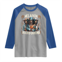 Melanin Rodeo Queen Raglan Shirt African American Melanin Black Cowgirl Swag
