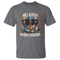 Melanin Rodeo Queen T Shirt African American Melanin Black Cowgirl Swag