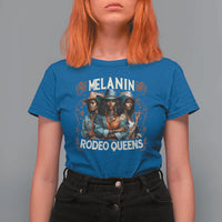 Melanin Rodeo Queen T Shirt For Women African American Melanin Black Cowgirl Swag