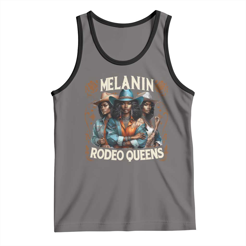 Melanin Rodeo Queen Tank Top African American Melanin Black Cowgirl Swag