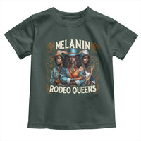 Melanin Rodeo Queen Toddler T Shirt African American Melanin Black Cowgirl Swag