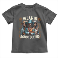 Melanin Rodeo Queen Toddler T Shirt African American Melanin Black Cowgirl Swag