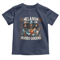 Melanin Rodeo Queen Toddler T Shirt African American Melanin Black Cowgirl Swag
