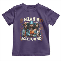 Melanin Rodeo Queen Toddler T Shirt African American Melanin Black Cowgirl Swag